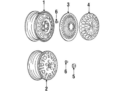 1993 Chevy Lumina APV Wheels & Trim Diagram