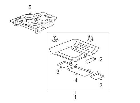 2007 Cadillac Escalade Overhead Console Diagram 3 - Thumbnail