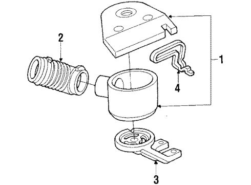 1988 Cadillac Cimarron Air Cleaner Diagram for 25096830