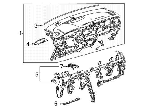 2022 Chevy Trailblazer Cluster & Switches, Instrument Panel Diagram 1 - Thumbnail