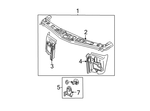 2002 Saturn Vue Radiator Support Diagram