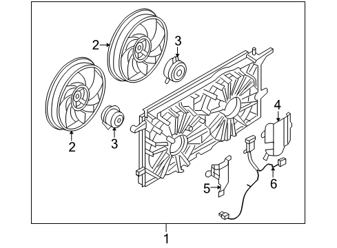 2005 Buick Terraza Cooling System, Radiator, Water Pump, Cooling Fan Diagram 2 - Thumbnail