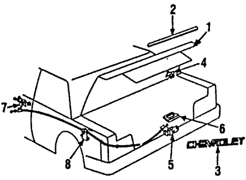 1986 Chevy Spectrum Lock Diagram for 94106406
