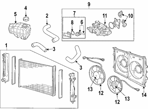 2006 Pontiac GTO Radiator Diagram for 92147988