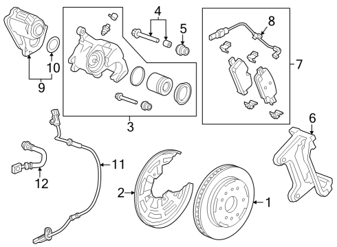 2023 GMC Canyon ABS Sensor, Rear Driver Side Diagram for 85584874