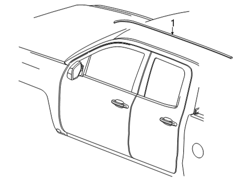 2021 Chevy Silverado 2500 HD Exterior Trim - Cab Diagram