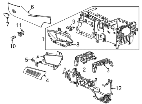 2023 Cadillac Escalade ESV Center Console Diagram 4 - Thumbnail