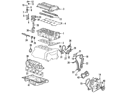2007 Chevy Cobalt Chain Guide, Green Line, Passenger Side Diagram for 24449448
