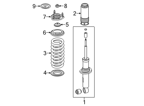2022 GMC Canyon Struts & Components - Front Diagram