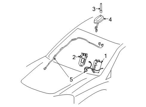 2009 Pontiac Torrent Compact Disc Diagram for 22921442