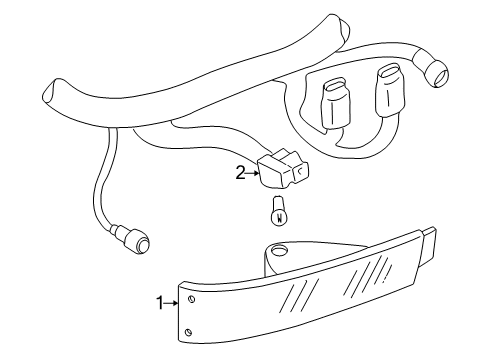 2004 GMC Safari Park & Side Marker Lamps Diagram