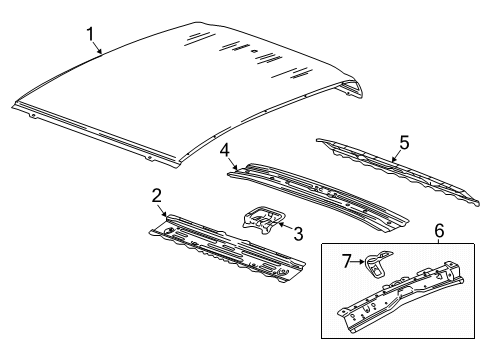 2020 Chevy Colorado Roof & Components Diagram 2 - Thumbnail