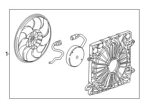 2017 Cadillac XT5 Cooling System, Radiator, Water Pump, Cooling Fan Diagram 2 - Thumbnail