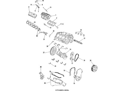1985 Oldsmobile 98 Drive Plate Diagram for 25515222