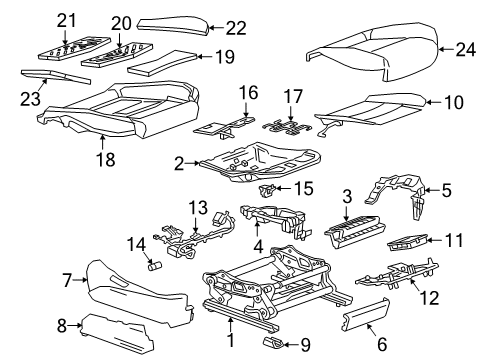 2016 Cadillac CT6 Trim Cover, Front Diagram for 23326911
