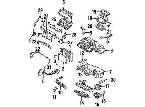 2002 Pontiac Grand Prix A/C & Heater Control Units Diagram