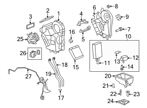 2022 Buick Enclave A/C Evaporator & Heater Components Diagram