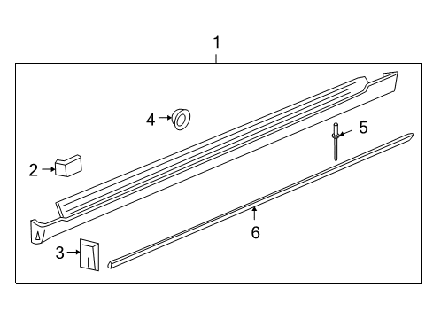 2010 Chevy Malibu Exterior Trim - Pillars, Rocker & Floor Diagram 1 - Thumbnail