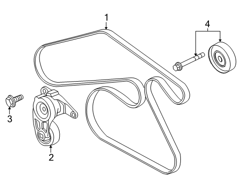 2011 Cadillac SRX Belts & Pulleys Diagram