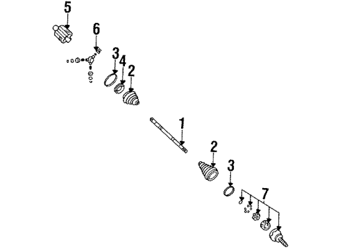 1998 Cadillac DeVille Drive Axles - Front Diagram