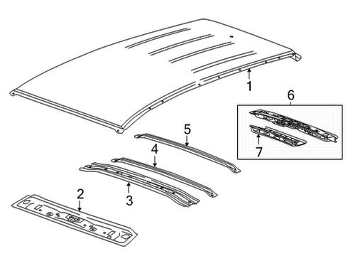 2021 Buick Envision Roof & Components Diagram