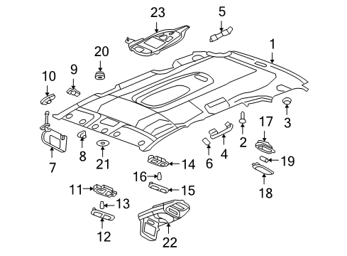 2005 Buick Rainier Assist Strap, Gray Diagram for 15269142