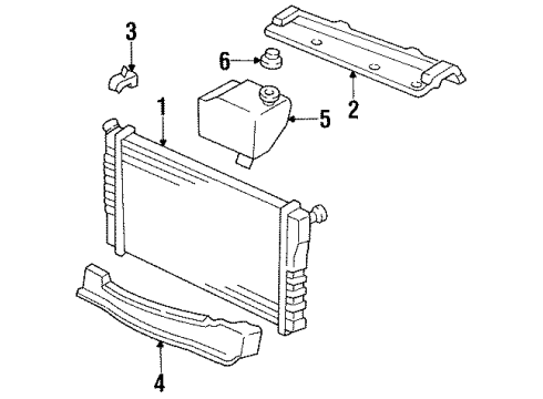 1991 Pontiac Firebird Cooling System, Radiator, Cooling Fan Diagram