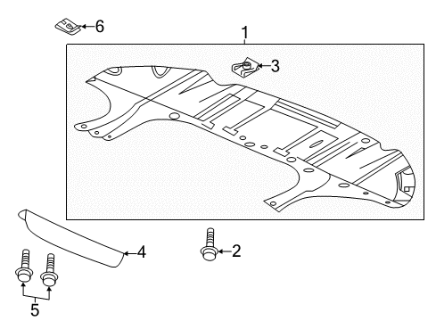 2018 GMC Terrain Air Deflector, Front Driver Side Diagram for 23188328
