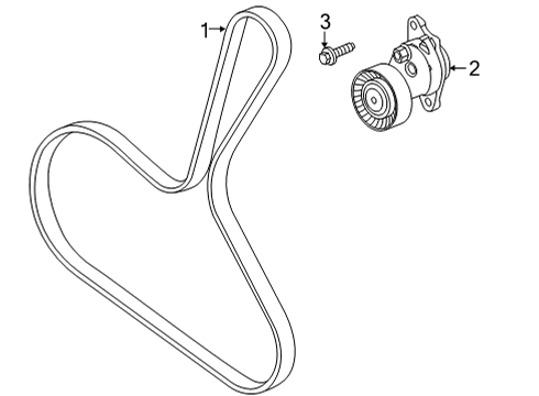 2024 Chevy Trailblazer Belts & Pulleys Diagram