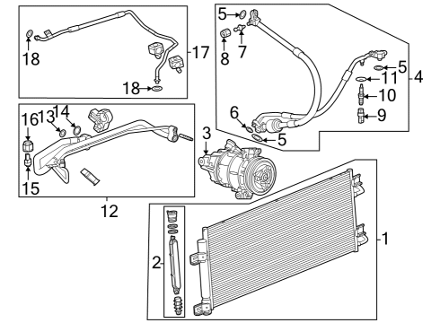 2023 Chevy Colorado Evaporator Core Diagram for 84903539