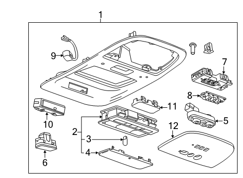 2015 Chevy Volt Switch, Jet Black Diagram for 22762577