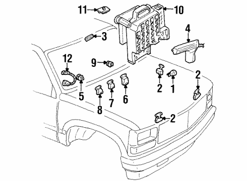 1990 GMC C3500 Blower Motor & Fan Diagram