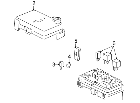 2009 Pontiac G5 Fuse & Relay Box Diagram for 25825002
