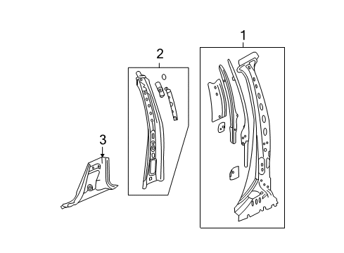 2012 GMC Acadia Center Pillar Diagram