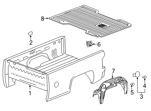 2016 Chevy Silverado 2500 HD Pick Up Box Diagram 3 - Thumbnail