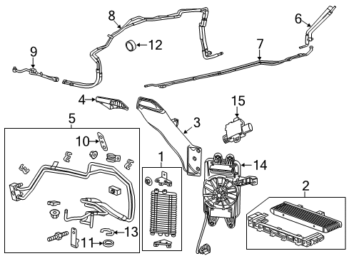 2016 Chevy Corvette Cooler Pipe Diagram for 84518997
