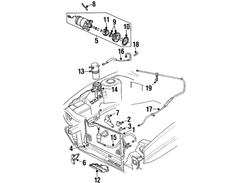 2002 Cadillac Eldorado A/C Condenser, Compressor & Lines Diagram