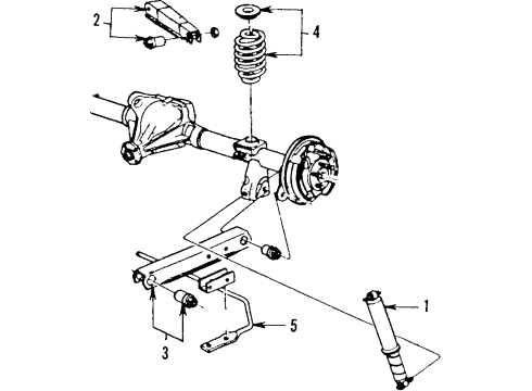 1986 Oldsmobile Custom Cruiser Rear Suspension Components, Lower Control Arm, Upper Control Arm Diagram