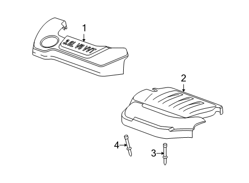 2008 Saturn Aura Engine Appearance Cover Diagram