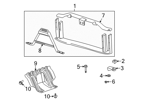 2012 Cadillac Escalade Radiator Support Diagram