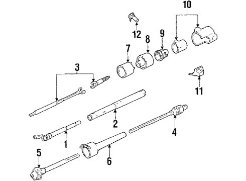 1984 GMC S15 Steering Column & Wheel Diagram 2 - Thumbnail