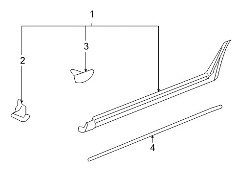 2007 Chevy Impala Exterior Trim - Pillars, Rocker & Floor Diagram