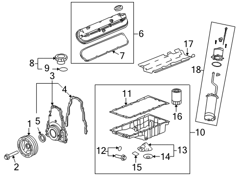 2011 Chevy Corvette Engine Parts & Mounts, Timing, Lubrication System Diagram 3 - Thumbnail
