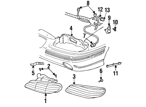 1994 Pontiac Grand Am Headlamps Diagram