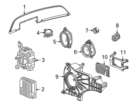 2023 Cadillac Escalade Radio Diagram for 85626487