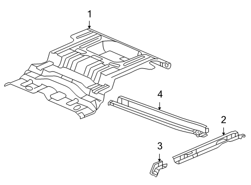 2007 Buick Rainier Rear Floor & Rails Diagram