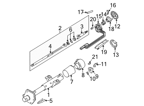 1994 GMC Safari Steering Column, Steering Wheel Diagram