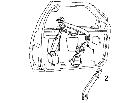 1988 Chevy Beretta Front Seat Belts Diagram