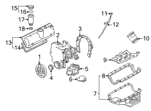 2007 Saturn Relay Engine Parts & Mounts, Timing, Lubrication System Diagram 1 - Thumbnail