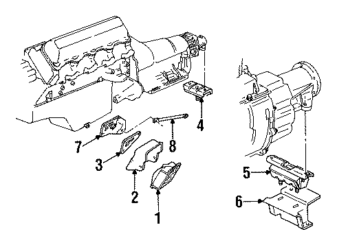1990 GMC K2500 Engine & Trans Mounting Diagram 2 - Thumbnail